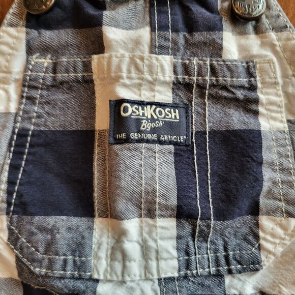 Baby boy bundle 18 months Oshkosh Plaid Shortalls Carters Suspender shorts top - Picture 5 of 11